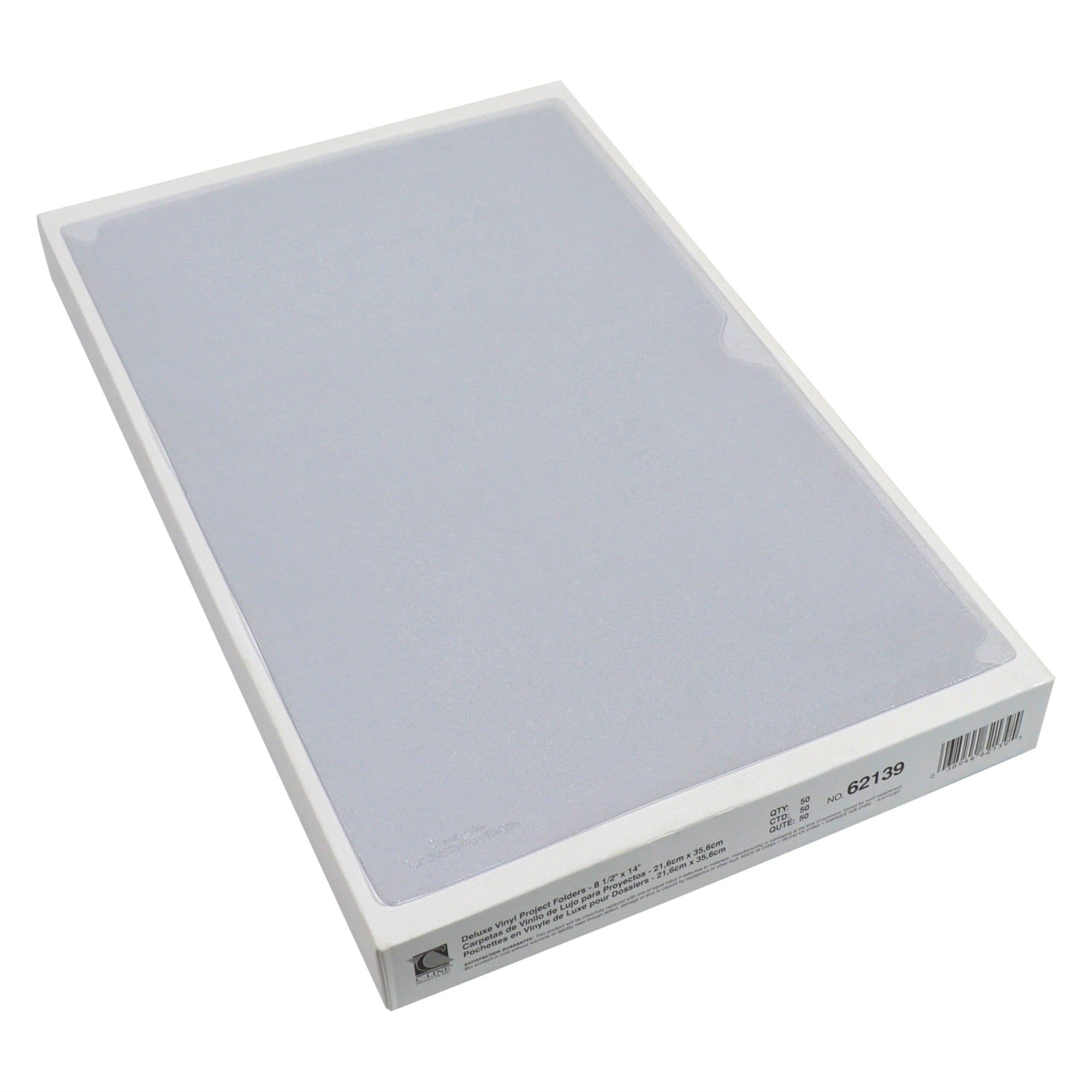 Deluxe Non-Glare Vinyl Project Folders, Legal Size, 14 X 8 1/2, 50/Bx, 62139