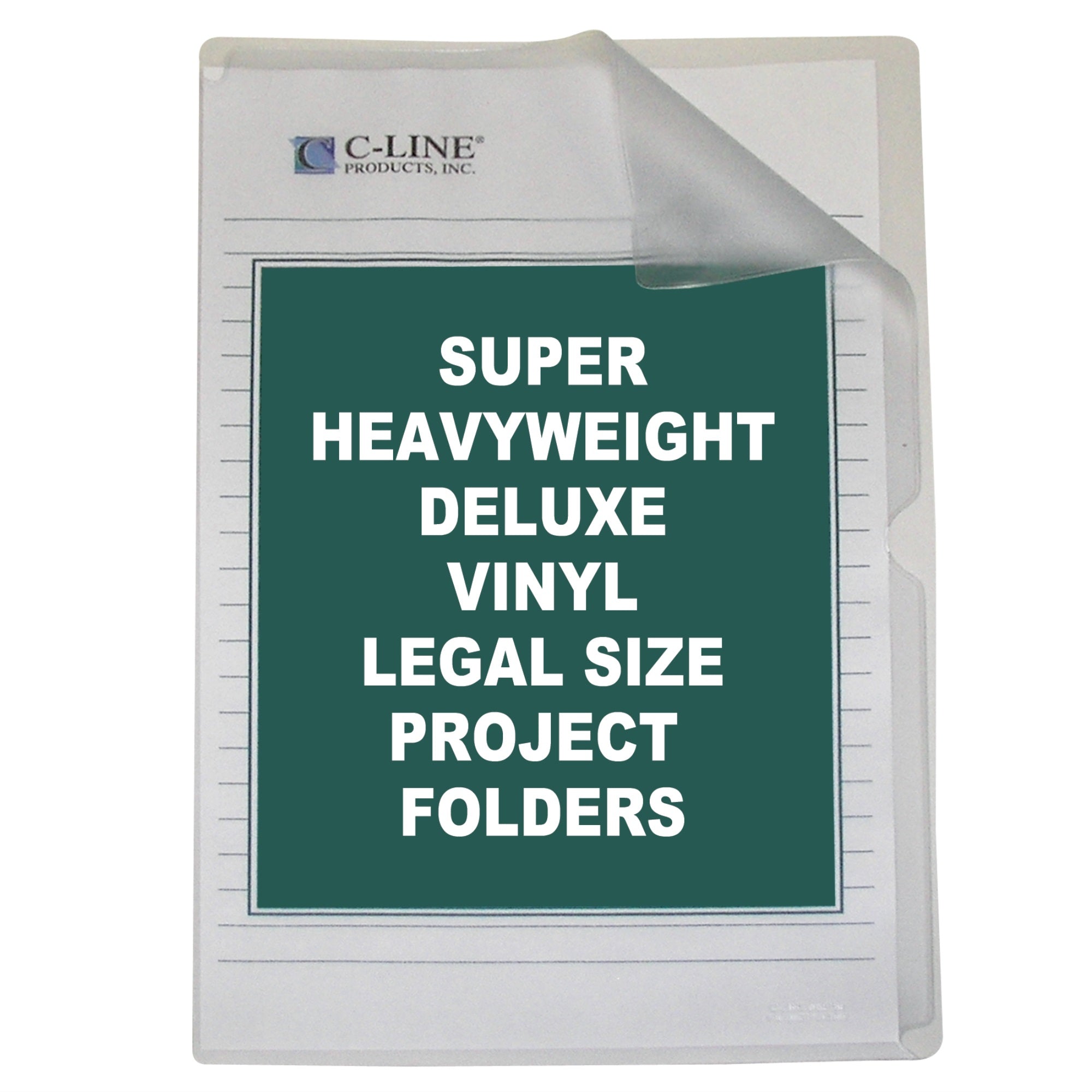 Deluxe Non-Glare Vinyl Project Folders, Legal Size, 14 X 8 1/2, 50/Bx, 62139