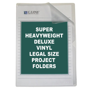 Deluxe Non-Glare Vinyl Project Folders, Legal Size, 14 X 8 1/2, 50/Bx, 62139