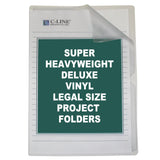 Deluxe Non-Glare Vinyl Project Folders, Legal Size, 14 X 8 1/2, 50/Bx, 62139