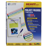 Write-On Project Folders, Clear, 11 X 8 1/2, 25/Bx, 62160