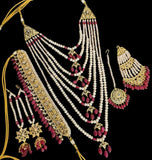 BR497 INSIA BRIDAL SET IN RUBY ( READY TO SHIP )