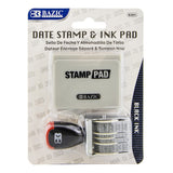 Bazic Date Stamp And Ink Pad (Black Ink) / Box Qty - 24
