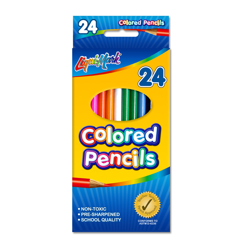 24Pk 7 Pre-Sharpened Colored Pencils