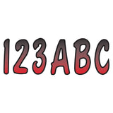 Hardline Products Rebkg200 200 Series 3 Letter/Number Kit - Red/Black