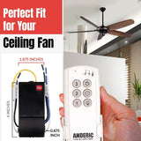 Anderic Substitute Kit for Hampton Bay TR222A Ceiling Fan Remote Control [63T-AC83T-KIT]
