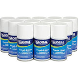 Global Industrial Automatic Air Freshener Refills Fresh Linen 7 Oz. Can - 12 Refills/Case