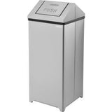 Global Industrial Stainless Steel Square Swing Top Trash Can 24 Gallon