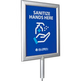 Global Industrial Perfex Frame For Sanitizer Dispenser Stand W/Sanitize Hands Here Graphic