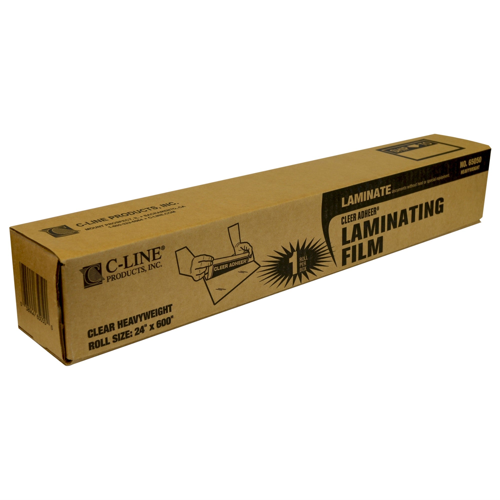 Heavyweight Cleer Adheer Laminating Film Roll, Clear, 24 X 600, 1/Bx, 65050