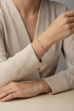AC Gold Plated Bracelet with Colored Zircon Gemstone