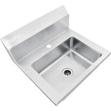 Global Industrial Stainless Steel Wall Mount Hand Sink W/Strainer 14X10X5 Deep