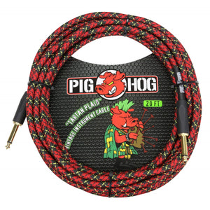 1/4-In To 1/4-In Tartan Plaid Guitar Instrument Cable, 20 Feet