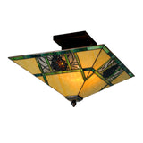 17Sq Pinecone Ridge Flushmount