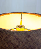 12"W x 9"H Hard Back Empire Lamp Shade - Chocolate Burlap