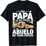 Camiseta de Hombre Ser Papa Es Un Honor Ser Abuelo – Regalo de Día del Padre Retro Grandpa Graphic Tee