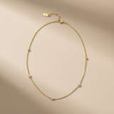 AC Gold Plated Necklace with Colored Zircon Gemstone