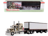 Kenworth W900L with 60 Aerodyne Sleeper and 40 Vintage Trailer Reds Favorites Jason Sanders Beige with Stripes 1/64 Dieca