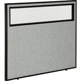 Interion® Office Partition Panel With Partial Window 48-1/4W X 42H Gray