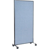 Interion® Mobile Office Partition Panel 36-1/4W X 99H Blue