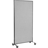Interion® Mobile Office Partition Panel 36-1/4W X 99H Gray