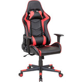 Interion® Gaming Chair Antimicrobial High Back Black/Ruby Red