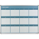 Global Industrial® Magnetic Dry Erase Twelve Month Calendar Board Steel Surface 48W X 36H