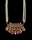 PS558 Hyderabadi / Nizami tirmani in fresh water pearls with chandbali( READY TO SHIP )