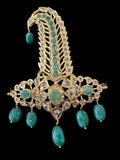 DJTK363 Hyderabadi sarpech in emeralds ( READY TO SHIP )