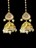 BR499 Nudar bridal set in kundan and pearls ( READY TO SHIP )