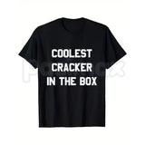 "Coolest Cracker In The Box" T-Shirt – Funny Self-Deprecating Graphic Tee, Remastered Heavy Cotton Witty Statement Top, Soft Lived-In Heavyweight Sarcastic Shirt, Made in USA