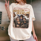 Comfort Colors® Dungeon Crawling "Carl & Princess Donut" T-Shirt – Funny Sci-Fi Meme Tee, Retro LitRPG Graphic Shirt, Dungeon Crawler Fan Gift