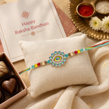 Premium Designer Evil Eye Rakhi for Brother – Rakhi Thread, Rakhi Bracelet, Traditional Raksha Bandhan Gift for Bhaiya