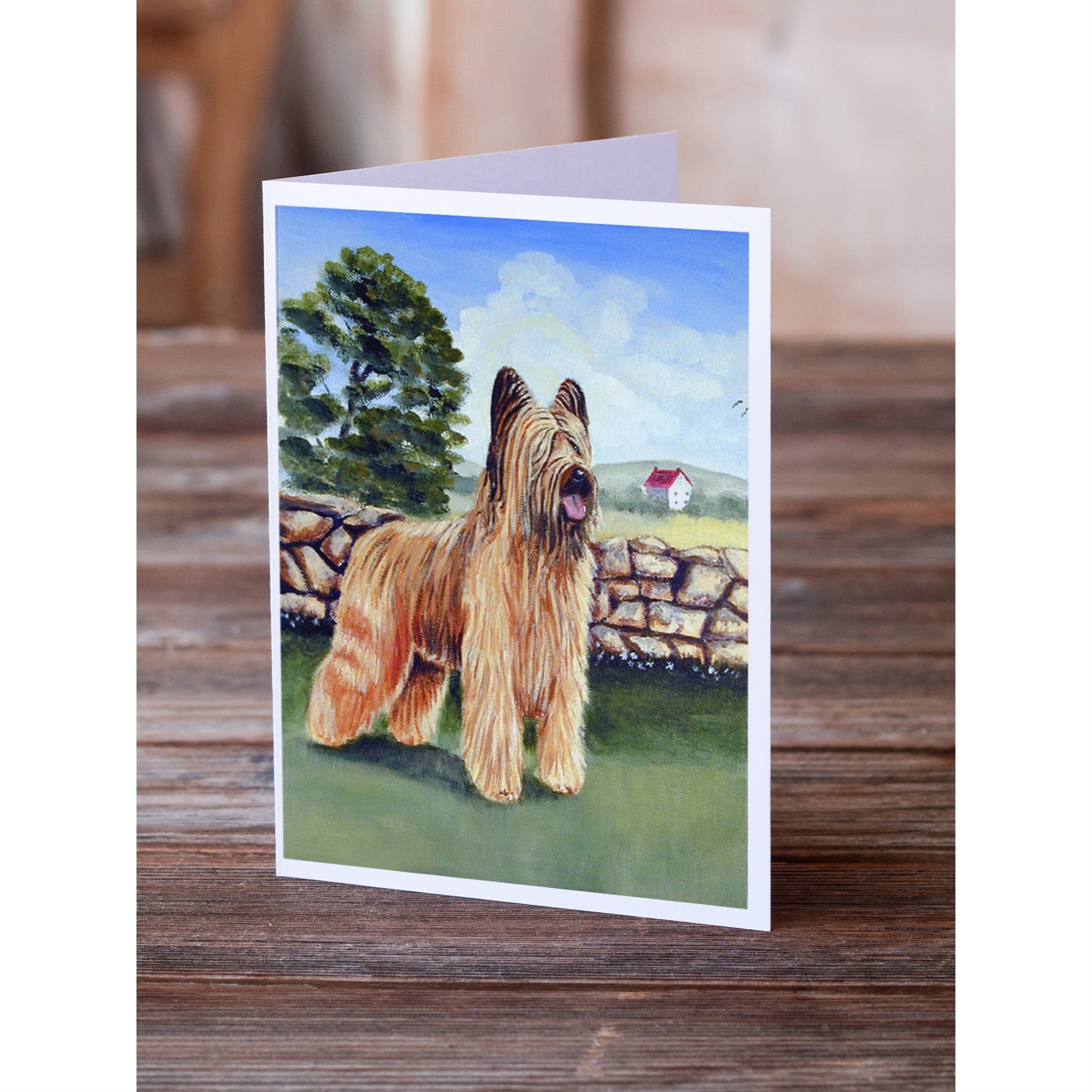 Briard Greeting Cards And Envelopes Pack Of 8