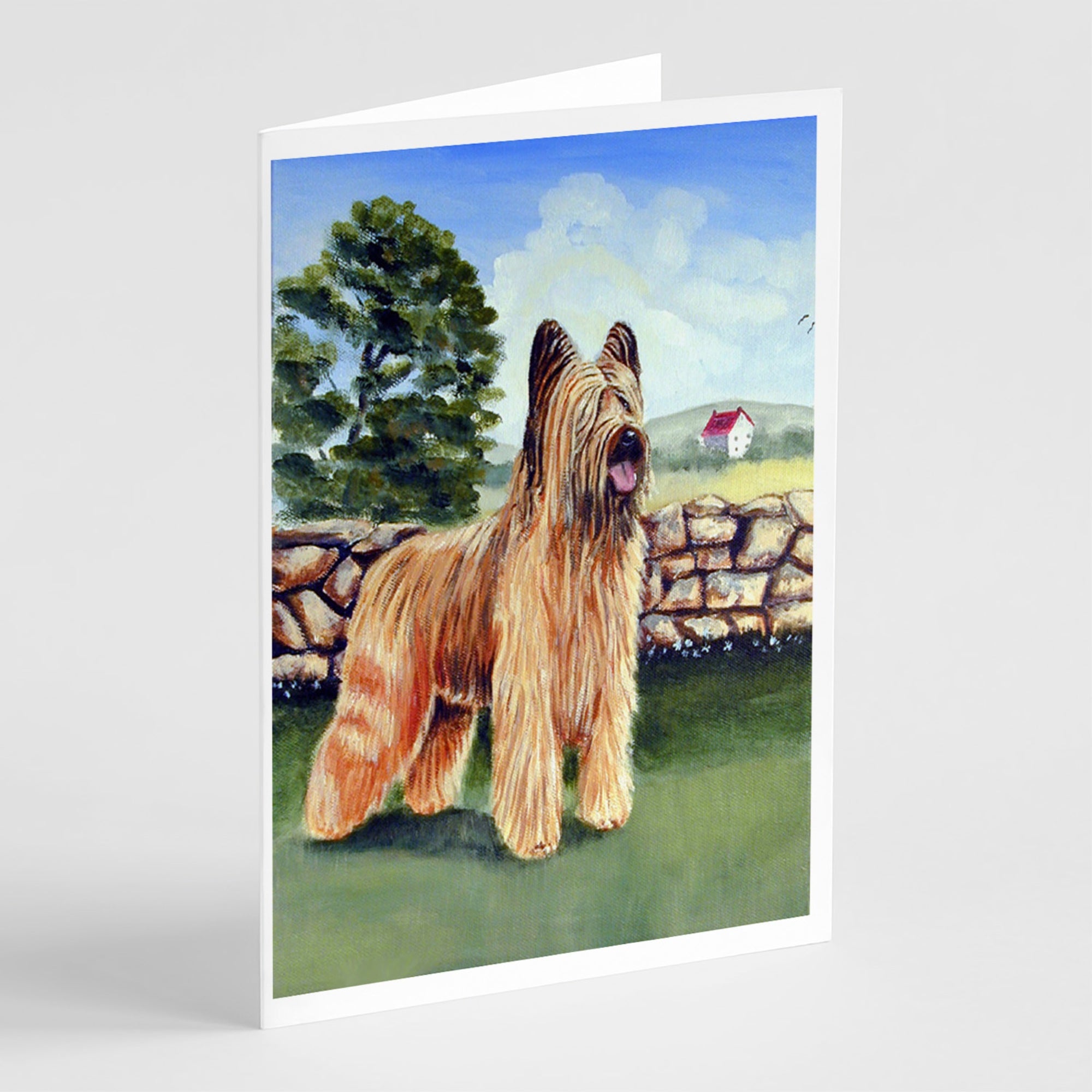 Briard Greeting Cards And Envelopes Pack Of 8
