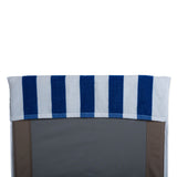 J&M Blue Stripe Lounge Chair Beach Towel With Top Fitted Pocket 26X82