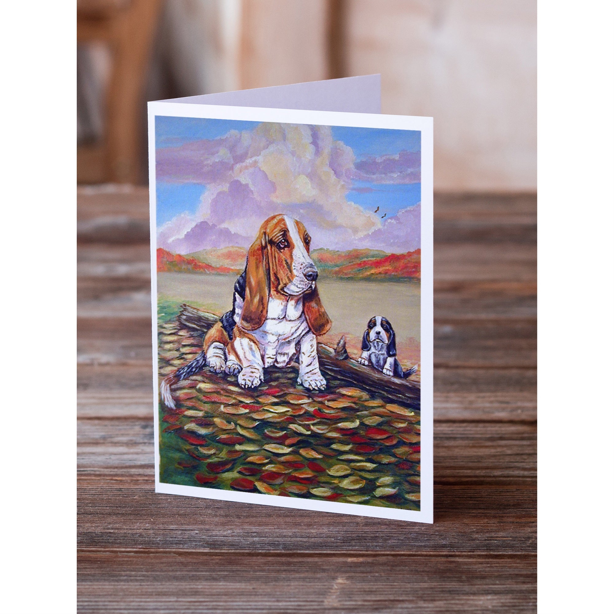 Basset Hound Greeting Cards And Envelopes Pack Of 8