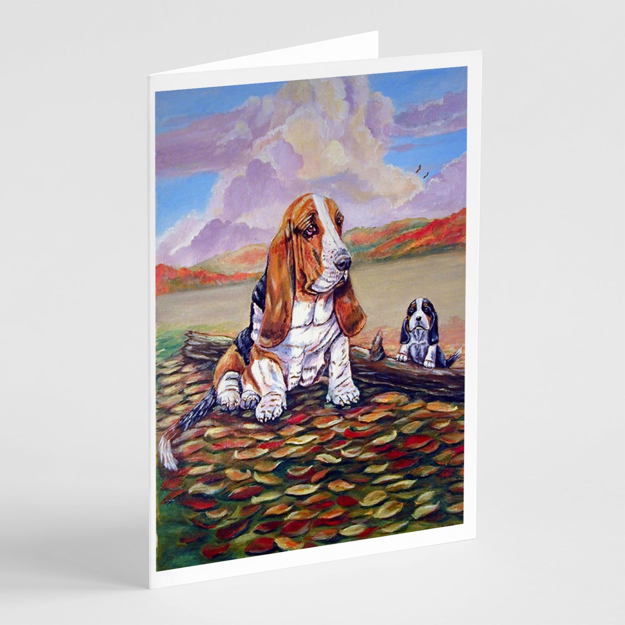 Basset Hound Greeting Cards And Envelopes Pack Of 8
