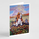 Basset Hound Greeting Cards And Envelopes Pack Of 8