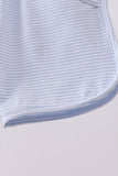 Premium Blue&white stripe bow shorts