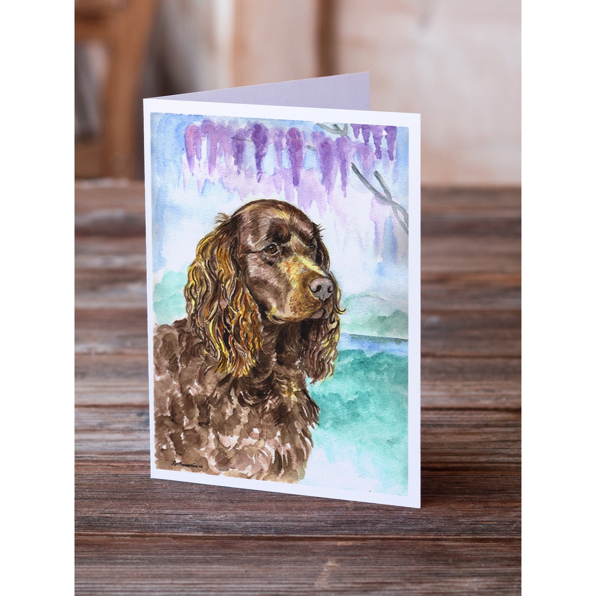 American Water Spaniel Greeting Cards And Envelopes Pack Of 8