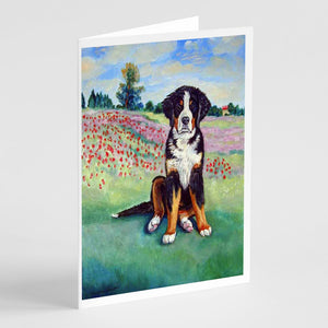 Bernese Mountain Dog Greeting Cards And Envelopes Pack Of 8