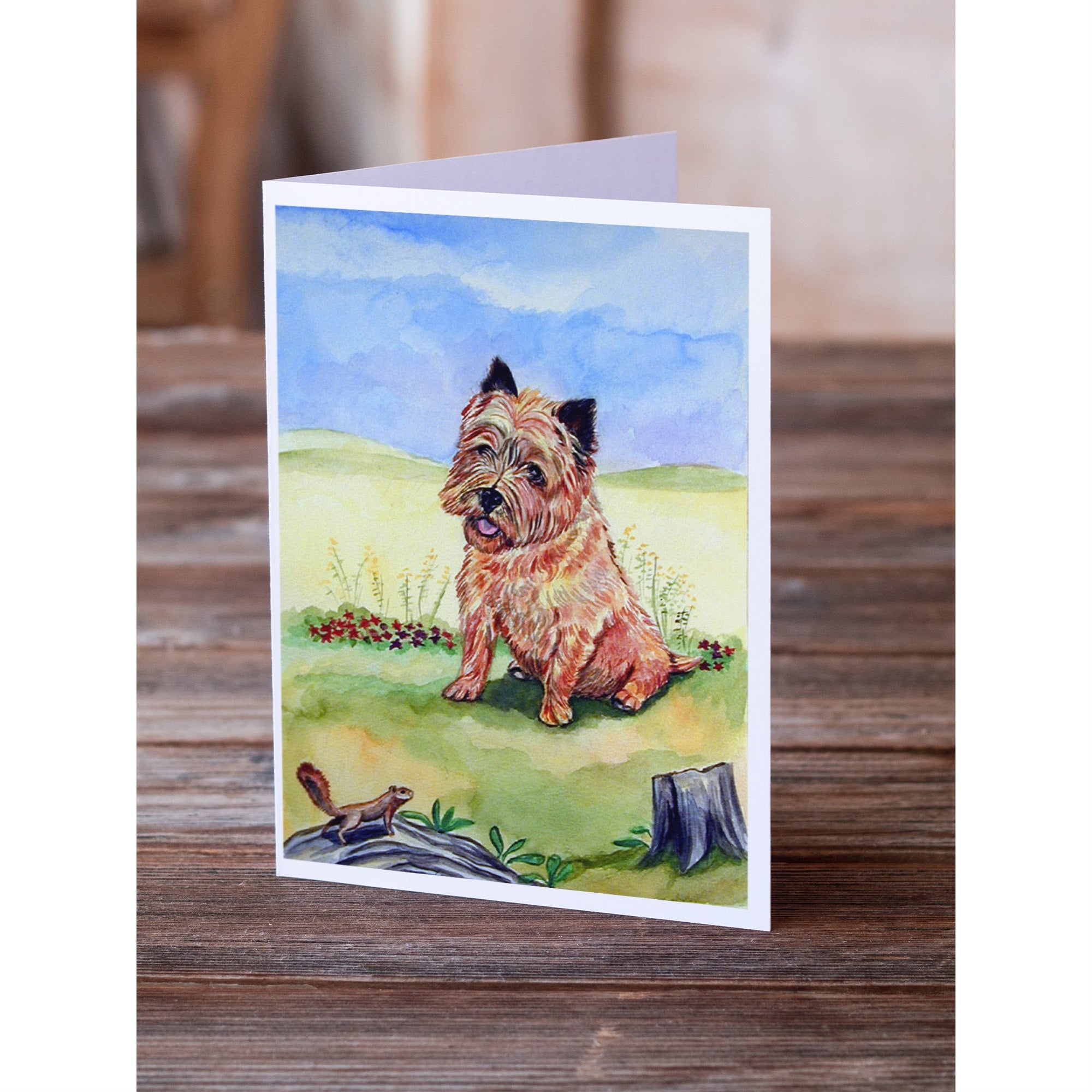 Cairn Terrier And The Chipmunk Greeting Cards And Envelopes Pack Of 8