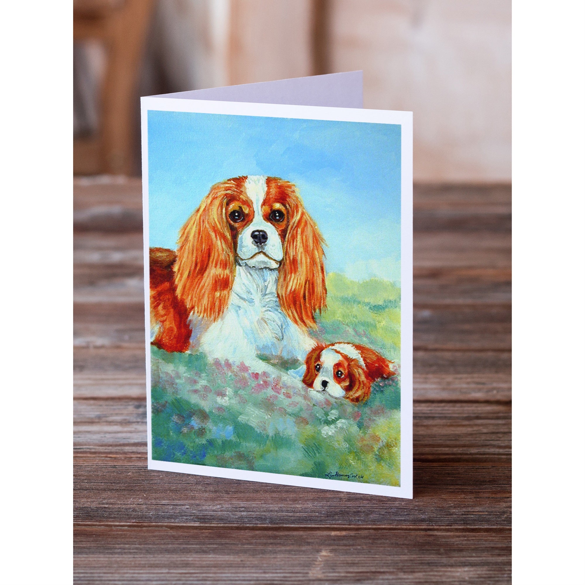 Cavalier Spaniel Momma'S Love Greeting Cards And Envelopes Pack Of 8