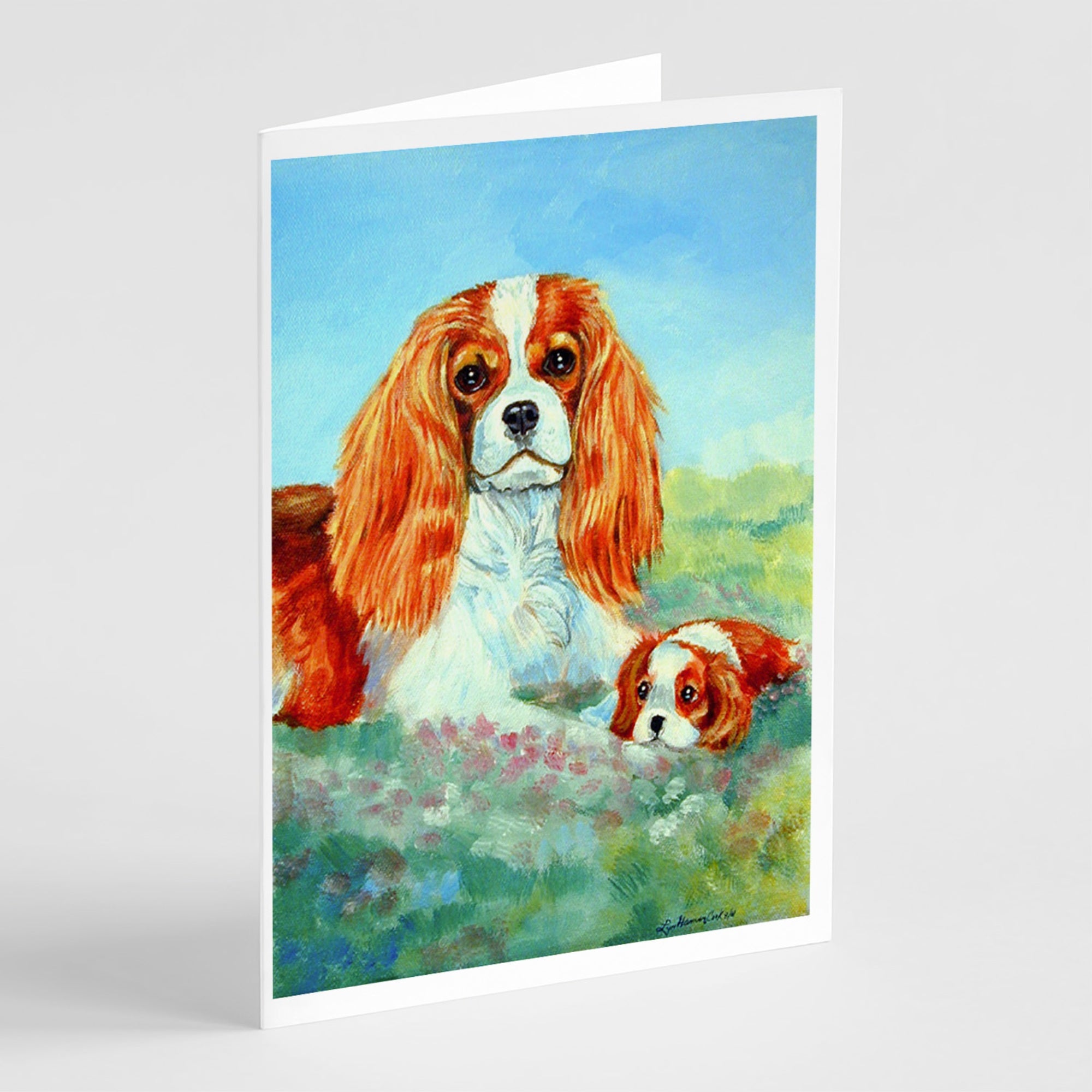Cavalier Spaniel Momma'S Love Greeting Cards And Envelopes Pack Of 8