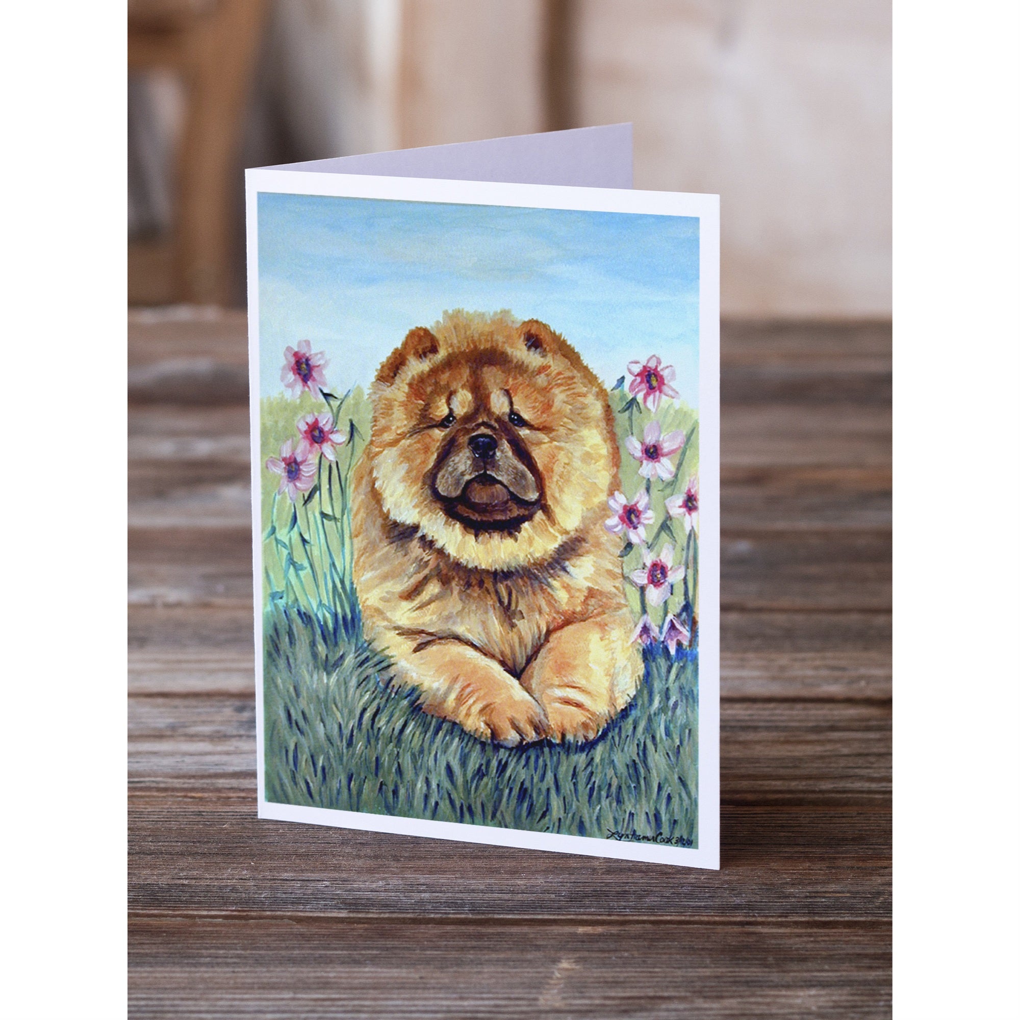 Chow Chow Greeting Cards And Envelopes Pack Of 8