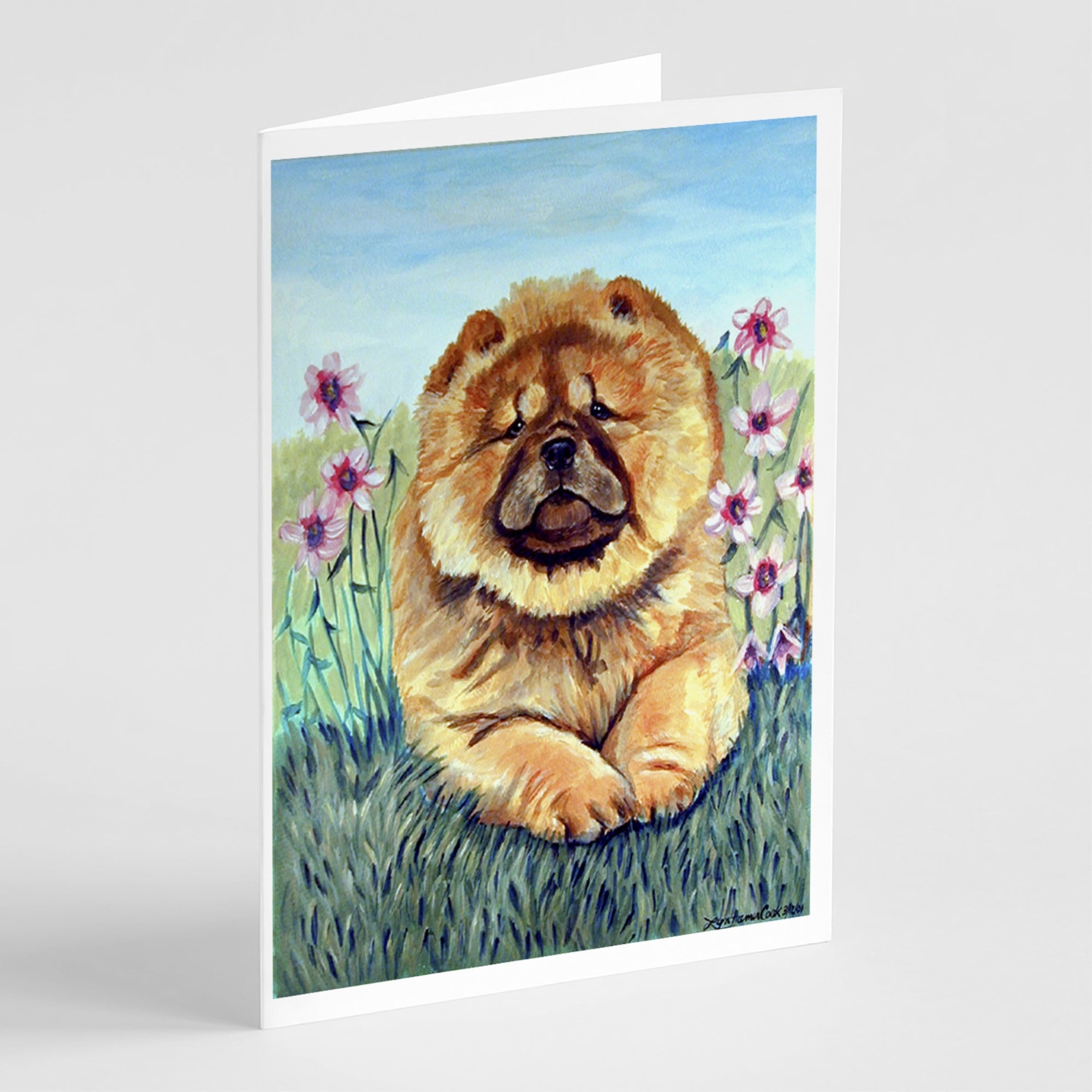 Chow Chow Greeting Cards And Envelopes Pack Of 8