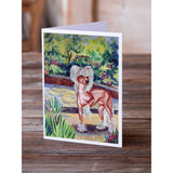 Chinese Crested On The Patio Greeting Cards And Envelopes Pack Of 8