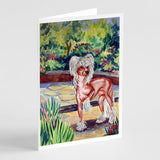 Chinese Crested On The Patio Greeting Cards And Envelopes Pack Of 8