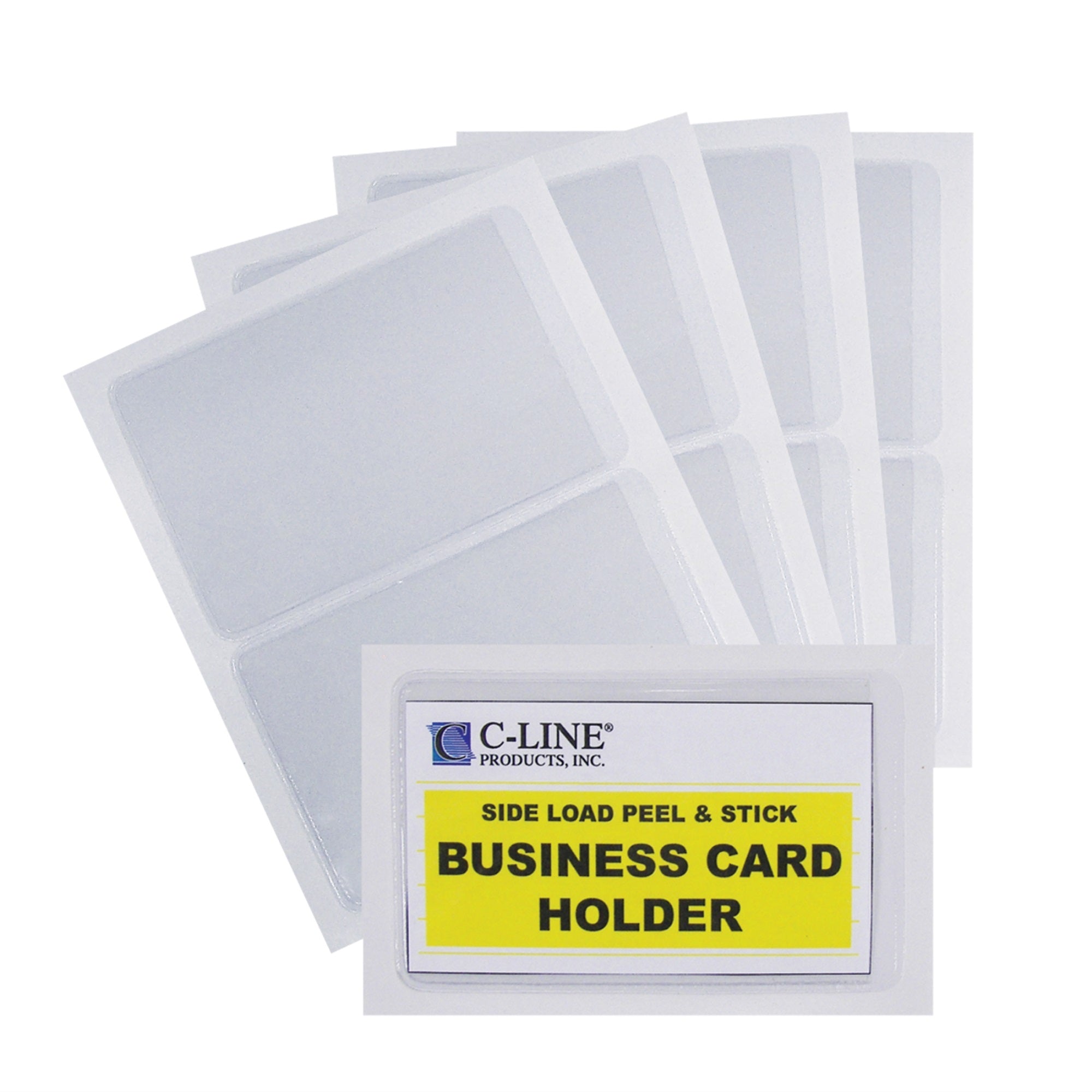 Self-Adhesive Business Card Holder, Side Load, 2 X 3 1/2, 10/Pk (Set Of 5 Pk)